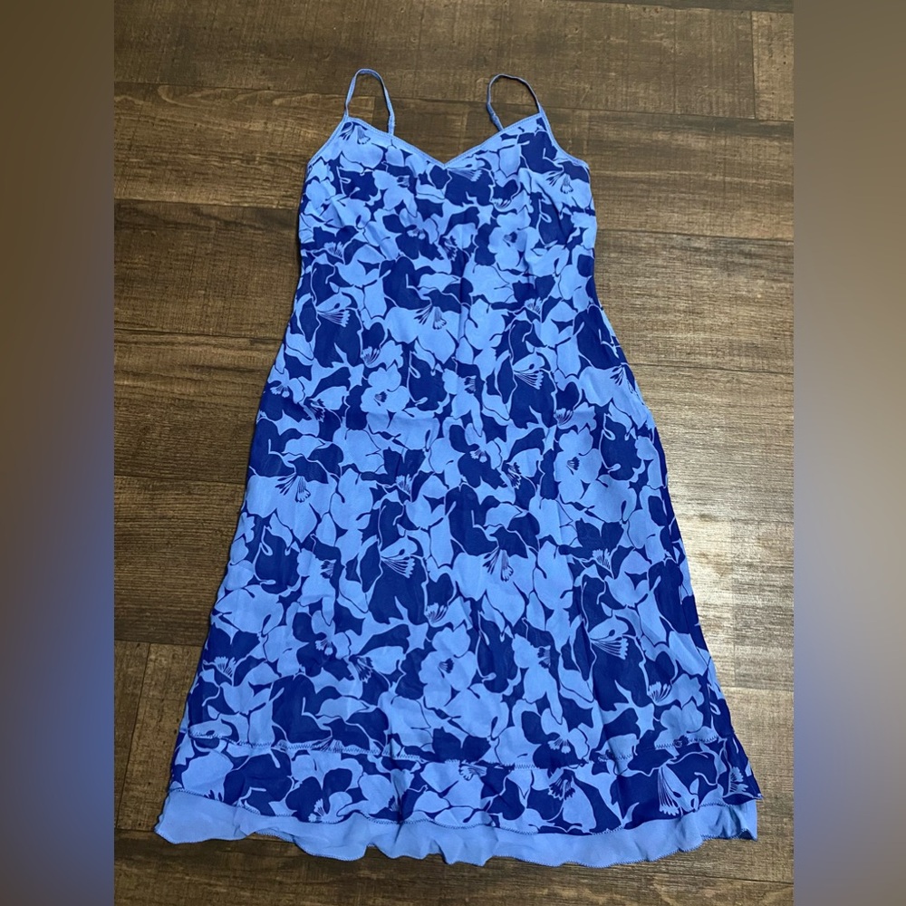 AMERICAN EAGLE Outfitters Floral Blue Midi Dress NWT Size 14